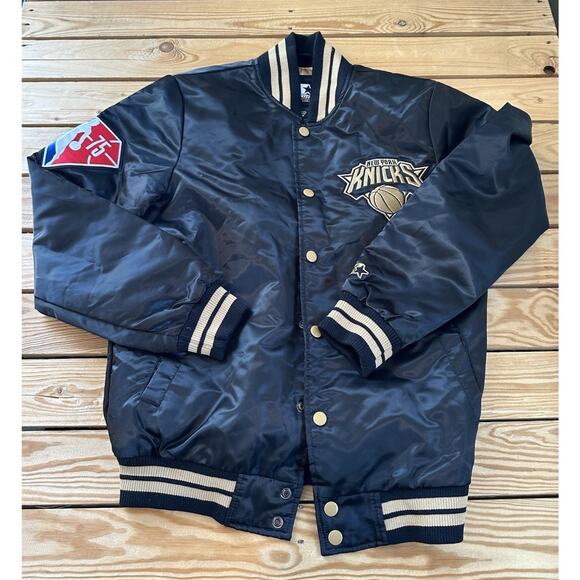 Starter Black Label Rakuten 75th Anniversary Knicks Jacket Small Men’s Black - Picture 1 of 10